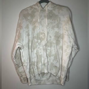 Aerie Weekend Oversized Hoodie Tie Dye Green/White